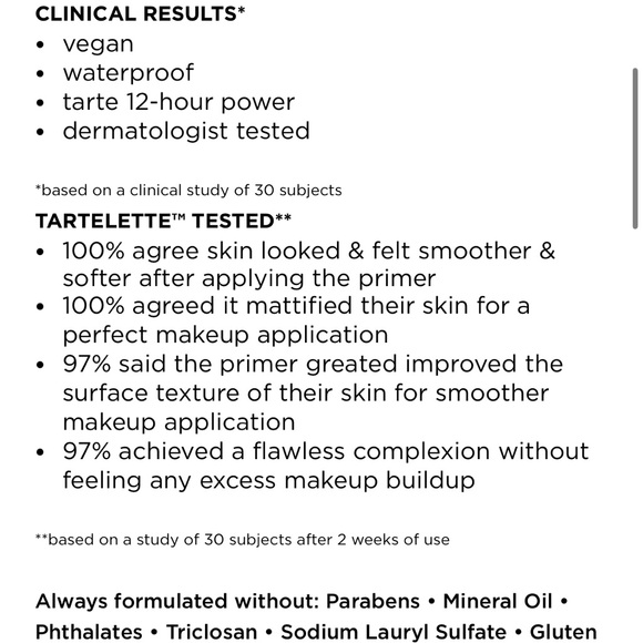 ❤️SOLD❤️ Tarte Poreless Mattifying Makeup Primer Matte Gel Waterproof Sephora - Picture 3 of 8